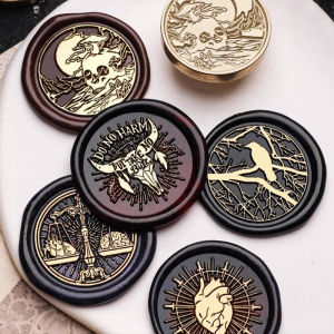 1pc Wax Seal Stamp Head Skull Skeleton Ghost Octopus Witch Pirate For Cards Envelopes Halloween Wedding Invitations Scrapbooking
