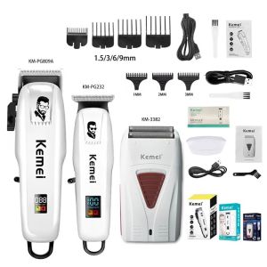 Kemei Hair Clipper Set Razor Shaver Adjustable Hair Trimmer Mini Cutt Machine Rechargeable For Men Original LCD