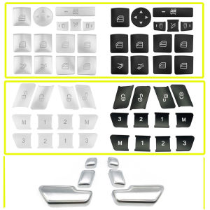 Car Window Lift Button Cover Sticker Switch Panel Styling for Mercedes Benz A B C Class W204 W212 GLA GLK CLA GL ML GLE