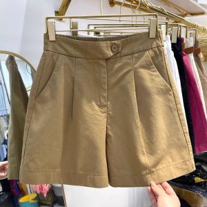 HUAXUNRAN | Cotton High Waist Loose Slimming Shorts