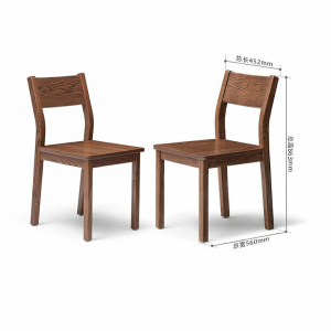 YUANSHI YUANSU | Scandinavian Oak Walnut Dining Chair Modern Simple