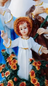 Patung Keluarga Kudus Bunga Tinggi 28 cm - PR 57 (Sudah Termasuk Bubble wrap 15 Meter)