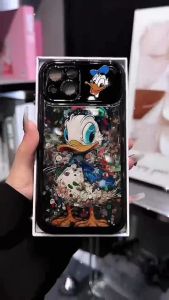 กระจกแต่งหน้า เป็ดโดนัดด์ 11 For iPhone 12/13/14/15 Pro/MAX X/XS/XR/XS 6/7/8 Plus SE 2020