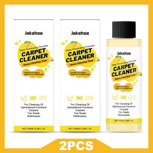 JAKEHOE Carpet Cleaner Liquid 100ml Household Fabric Cleaning Agent Effectively Clean Stains Remove Stubborn Dirt Reduces Odor