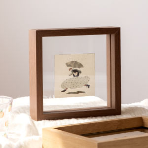 Double-Sided Transparent Photo Frame Stand 6-Inch Calligraphy Glass Flower Pressed Photo Display DIY Mini Painting Frame