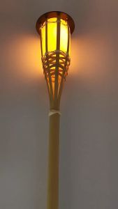 2Pcs/Pack Pelita Buluh Solar Light LED Lights Pelita Bamboo Pelita Solar Raya 2025 Lampu Kelip Kelip Garden Lamp