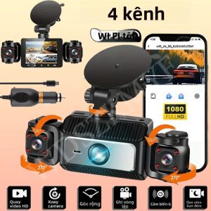 3/4 Kênh 360 °   Camera Hành Trình Ô Tô 1080P Ghi Hình WiFi Hộp Đen Với Camera Nhìn Đêm 3 Ống Kính (trước Trái Phải Sau)