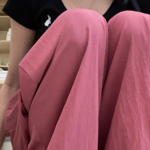 Raspberry Color Yamamoto Pants Womens High Waist Drape Straight Leg Loose Casual Small Size Wide Leg Pants Autumn 2025 New