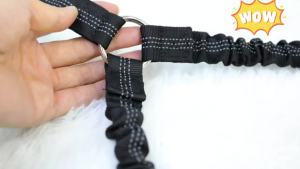 Dog Seat Belt Double Dog Seatbelt Adjustable Vehicle Safety Leash with Elastic Bungee Buffer Reflective No Tangle Y Shape Two