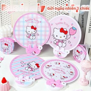Sanrio Hello Kitty Tấm Che Nắng Mùa Hè Có Thể Gập Lại Quạt Cầm Tay Kawaii Hoạt Hình Di Động Phản Quang Nữ Tính Hình Ảnh Lấp Đầy Ánh Sáng Quạt Cho Mọi Lứa Tuổi