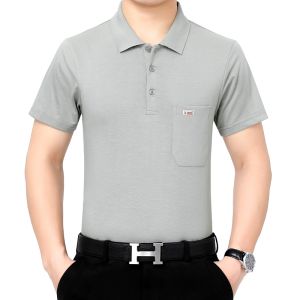 Mid-age Short Sleeve Polo Shirt