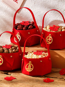 Baskets Decorative Wedding Gifts Creative Home Decor Wooden Baskets Fruits Baskets Chinese Style Early Fortune Baskets