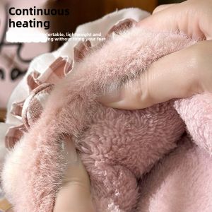 MONLEYTA | Japanese Cotton Slippers Womens Autumn Winter Cute Ruffle Butterfly Knot Cat Indoor Home Plush Warm Headed Slippers