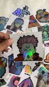 Stiker Hologram Sukuna Jujustu kaisen ukuran 8 cm