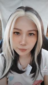 Ryuuta Wig Lace Front Wig Medium Straight Jennie Two-toned Blonde