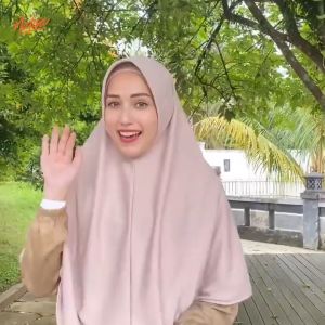 Nafisa Asha Premium | Hijab Instan Bergo Pet Antem | Jilbab Kain kaos super DOUBLE NIT Super Jumbo