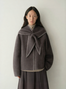 INSIS FEMME | Textured Wool Detachable Rabbit Ears Double-sided Short Coat