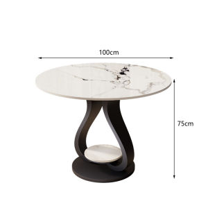 Round Square Minimalist Design Luxurious Dining Table