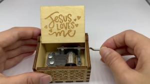 Youtang Jesus Loves Me Music Wooden Musical for ChristianMusical Gifts for Christmas BirthdayMothers DayFathers Day (EngravedJesus Loves Me)