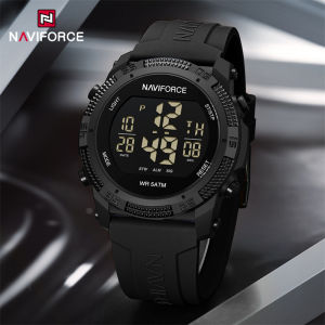 Naviforce | NAVIFORCE Watches For Men LCD Digital Fashion Casual Date and Week Alarm Display 3ATM Waterproof Silicone Strap Electronic Clock
