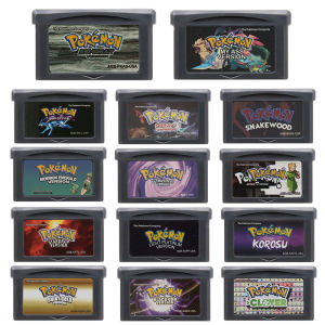 Bandai | GBA Game Cartridge 32 Bit Video Game Console Card Pokemon Series My Ass Liquid Crystal Ashgray Moemon Emerald Snakewood for GBA