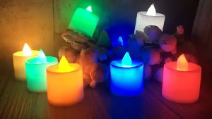 LED Flameless Candle Light Romantic Wax Wedding Candlelight Night Light Wedding Candle Light Battery Electronic Candles
