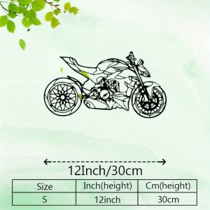 CIFbuy | Brand Metal Motorcycle Wall Art Sculpture Mural Garage Decor Powder Coated Iron Craft Living Room Gift