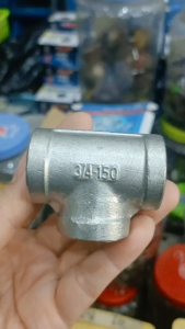 Tê ren inox 304 DN20 ren trong 27mm (3/4 inch)