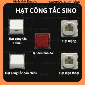 Hạt công tắc Sino Vanlock S18hạt ổ cắm hạt đèn báo Sinohạt mạng Sinohạt bình nóng lạnhhạt công tắc đảo chiều Sinomặt công tắc sino vanlock mặt nạ hạt sino vanlockcông tắc ổ điện sino vanlockhạt mạng sino vanlock.hạt - Lazada