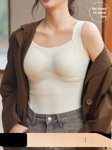 MiiOW | Warm Vest With Chest Pad No Bra Needed Shapewear Beauty Body Women Base Layer Lift Gather Seamless Top Autumn Winter