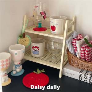 Desktop Organizer Shelf Office Kitchen Storage Rack Ins Style Student Dormitory Bookshelf Large Bedroom Cup Holder Arrangement