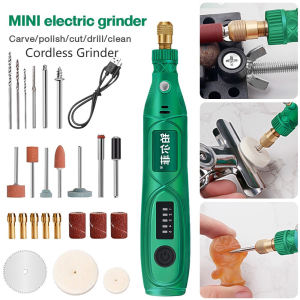 Set 27PCS Bor Mini Gerinda Electrik 12V DC Alat Ukir Kayu / Alat Amplas / Alat Pemotong