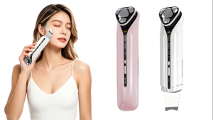 2-in-1 làm sạch da mặt và nhập khẩu Thiết bị làm đẹp với EMS Microcurrent siêu âm Skin Scrubber cho sâu làm sạch lỗ chân lông nâng mặt và làm săn chắc