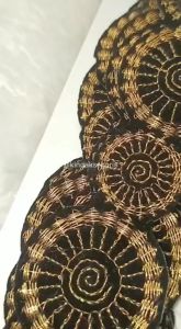 Renda Bordir Vintage Rustic Bunga Emas: Dekorasi & Souvenir Pernikahan