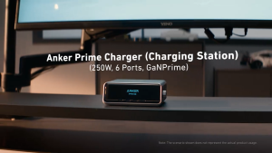 Anker Prime Charger 250W Fast Charging Station 6-Port GaNPrime USB C Charger Laptop Charger A2345