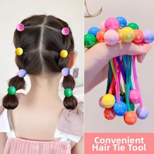 Girly Non-Damaging Hair Ties with Pompoms
