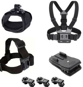 20241002ใหม่สายรัดศีรษะแบบปลดออกได้อย่างรวดเร็ว + ตัวยึดหน้าอก + ตัวหนีบกระเป๋าเป้สะพายหลัง + สายรัดข้อมือหมุนได้360 ° สำหรับชุดอุปกรณ์เสริม DJI Osmo Pocket Gopro