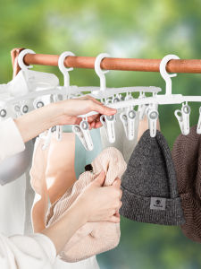 Foldable Hat Storage Hook Baby Cap Rack Multi-Function Home Wardrobe Hook Clip Traceless Plastic Storage Organizer