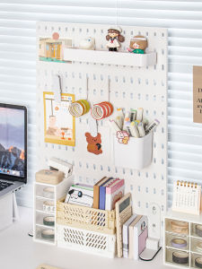 Unmo Collection Wire-Wrap Board Punch-Free Vertical Desktop Storage Rack Nail Board-Free Suitable for Home Desk Storage Rack