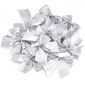 50/100Pcs Christmas Decor Christmas Tree Bow 5.5CM Red Velvet Bow Xmas Tree Ornaments Home New Year 2025 Navidad Decoration