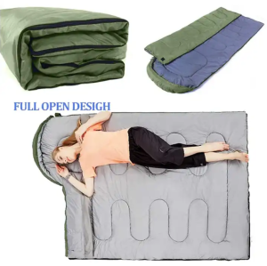 Envelope Folding Outdoor Sleeping Bag camping Sleeping Mattress Warm Hiking Blanket with Storage Bag