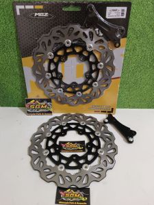 DISC BRAKE VARIO 125 150 NEW /PIRINGAN CAKRAM DEPAN VARIASI MOS MODEL BULAT (KTC) DAN MODEL KEMBANG(PSM) BLACK EDITION SIZE 260MM PLUS BREKET DAN BAUT 2PCS PNP HONDA VARIO 125 NEW/ VARIO 150 NEW