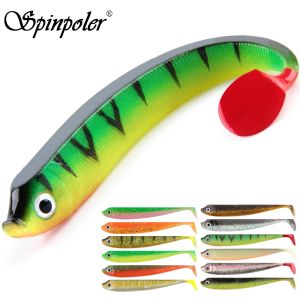 Spinpoler Soft Plastic Fishing Bait Paddle T Tail Swimbait Shad Fishing Lure Silicone 75mm 95mm 125mm Crankbait Bass Pike Trout