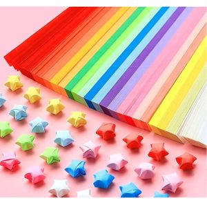 G80 Set 540 Tờ Giấy Xếp Hình Ngôi Sao Năm Cánh Màu Sắc Gradient Sáng Tạo GA625