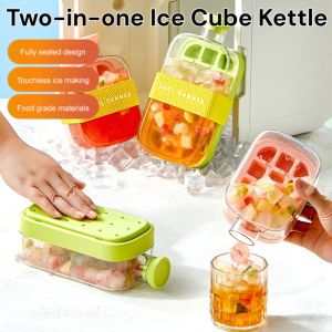 Two-in-One Ice Cube Kettle Portable Ice Ball Maker Water Bottle for Home Parties Beer Juice DIY