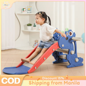 Slide For Kids 2-5 Years Foldable Slides Baby Indoors/Outdoors Playground With Basketball Hoop Amusement Slide