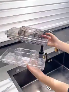 【i.Rumah】Suction Cup Shelf Under Sink Kitchen Drain Organizer
