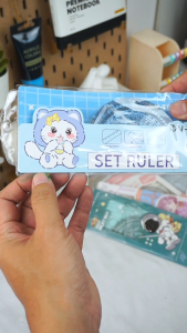V-tec Ruler Set isi 4 Set Penggaris Busur Transparan