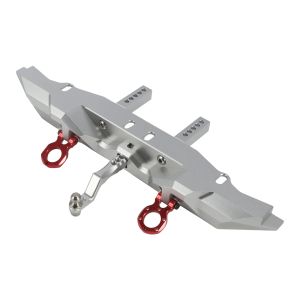 Aluminum 1:10 Scale Rear Bumper with Trailer Hitch Tow Hook for 1/10 RC Rock Crawler TRX4 Defender Chassis Upgrade