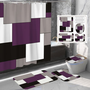 Waterproof Bathroom Curtain Set
